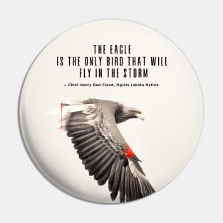 National Native American Heritage Month: "The eagle is the only bird that will fly in the storm..." — Chief Henry Red Cloud, Lakota Pin