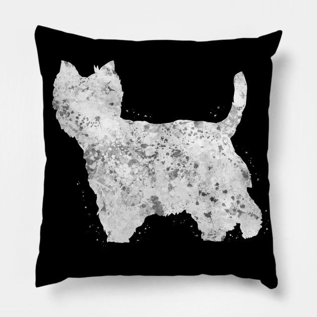 Westie dog Pillow by Yahya Art