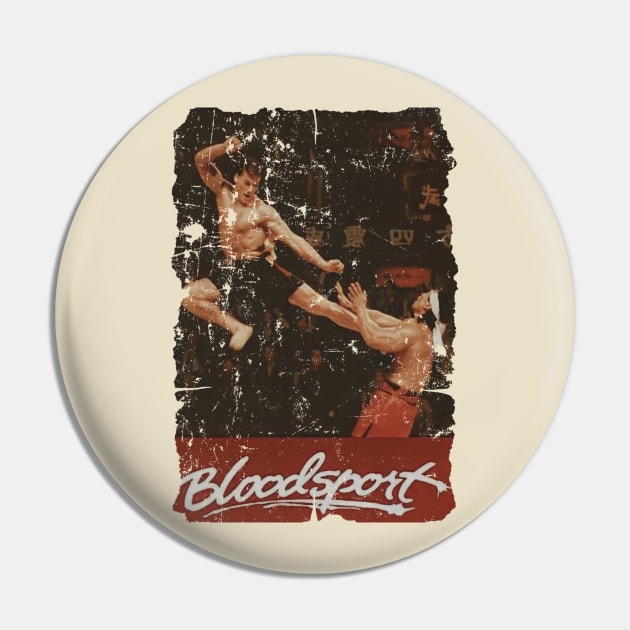 Bloodsport Championship Poster Pin by Dewyse ilust