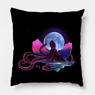 Octopus Stealing The Moon Pillow