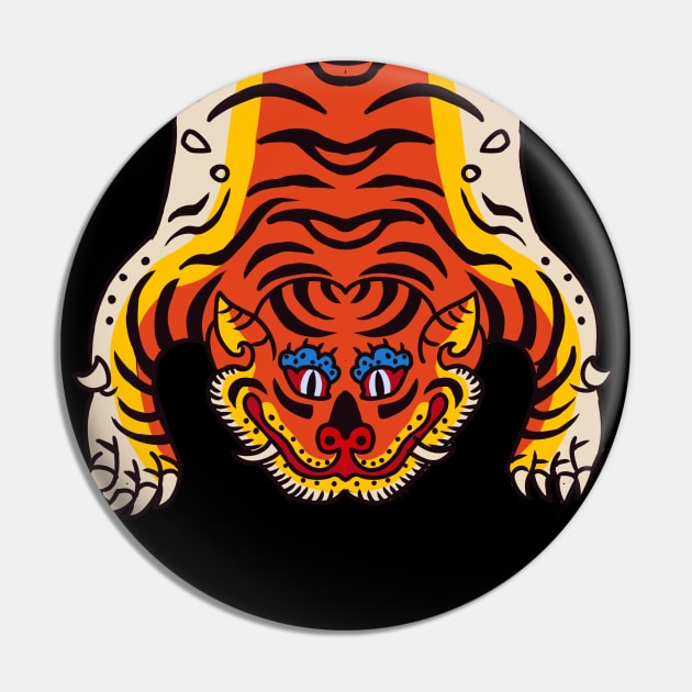 tiger rug Pin by NevermindOnArt