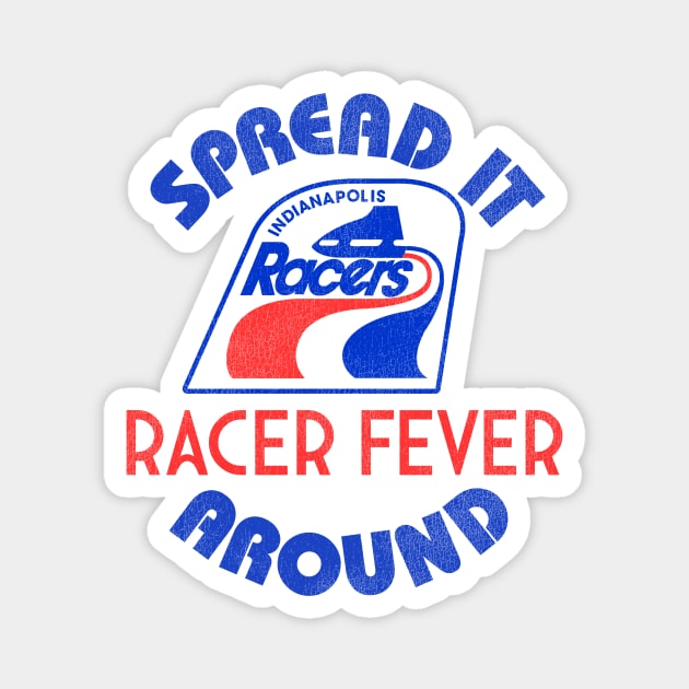 Defunct Indianapolis Racers 'Racer Fever' Hockey Team Magnet by Defunctland