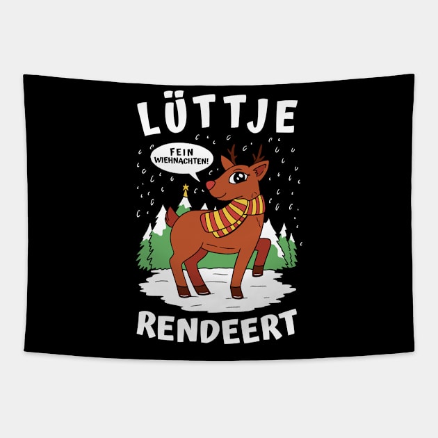 Lüttje Rendeert Little Reindeer Tapestry by DormIronDesigns