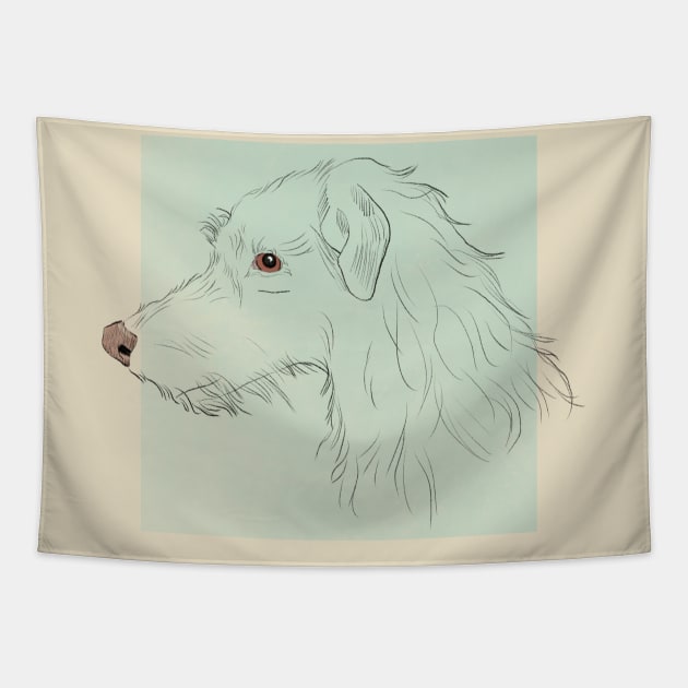 Scottish Deerhound Tapestry by Little Birds