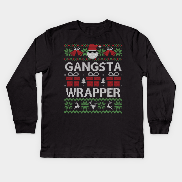 gangsta wrapper ugly sweater