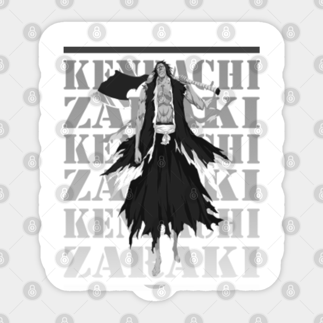 Bleach Kenpachi Zaraki Squad Captain Of Division 11 Bleach Characters Sticker Teepublic Spread the love, marvel in their greatness, and bow to their superior skills! teepublic