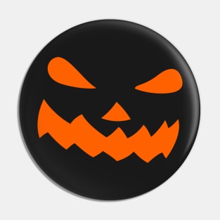 Halloween Mad Pumpkin Face Orange Pin