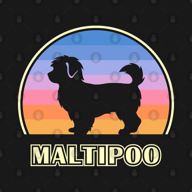 Maltipoo Vintage Sunset Dog by millersye