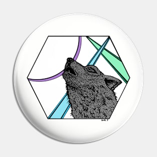 Colourful Wolfe Pin