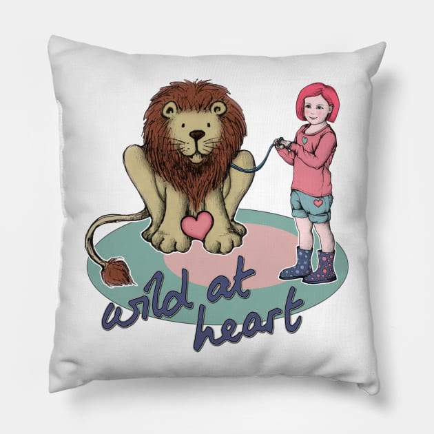 Wild At Heart Pillow by micklyn