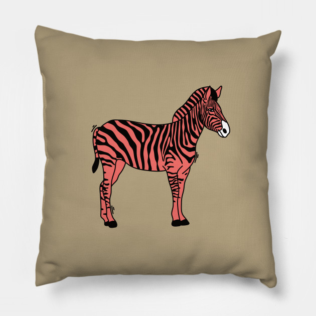 Pink Zebra Full Body Zebra Pillow Teepublic Au