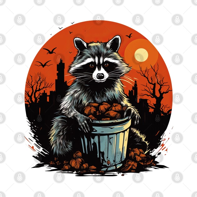 Trick or trash Raccoon by Allbestshirts
