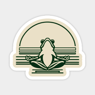 Frog Yoga Retro Super Minimal Magnet