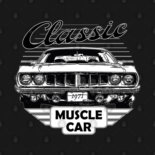 Plymouth Hemi Cuda Classic American Muscle Car 70s by Jose Luiz Filho