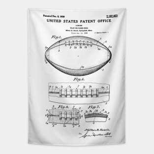 Football Ball Patent Black Tapestry