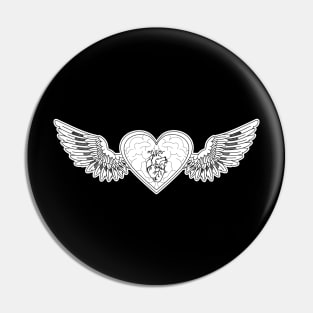 Heart wings Pin