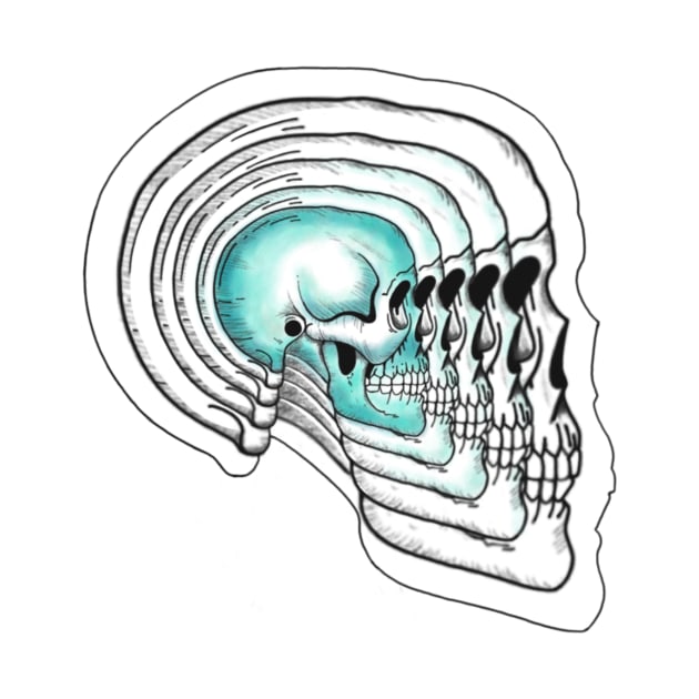 Trippy skull design by Rachellily