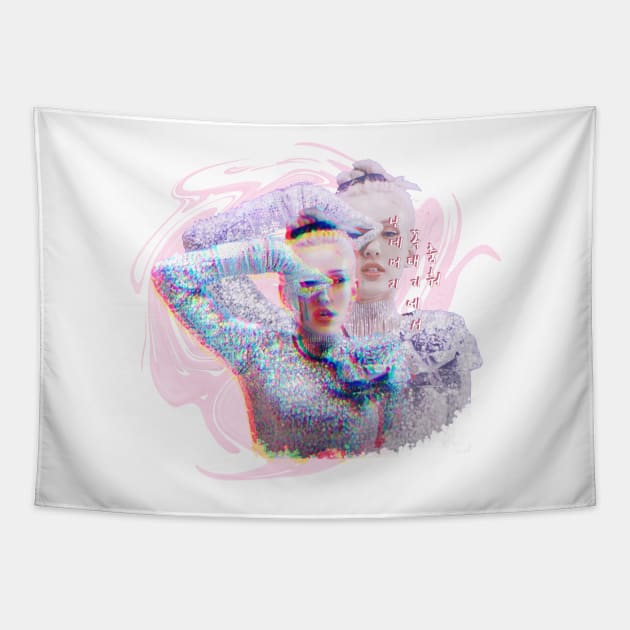 Somi - Dumb Dumb Dance Pose glitchy design Tapestry by bixxbite