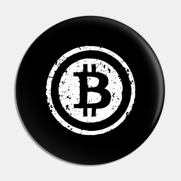 Bitcon HODL Bitcoin Vintage White Pin by Bluebird Moon