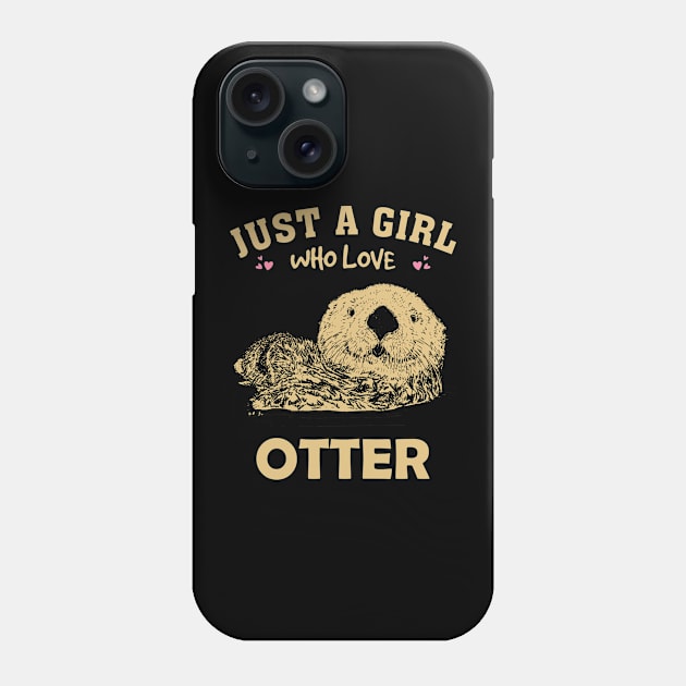 Just A Girl Who Loves Otter Whispers Tee for Wildlife Enthusiasts Phone Case by Kleurplaten kind