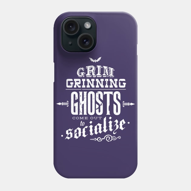 Grim Grinning Ghosts Phone Case by tonysimonetta