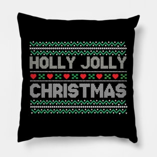holly jolly Christmas Pillow