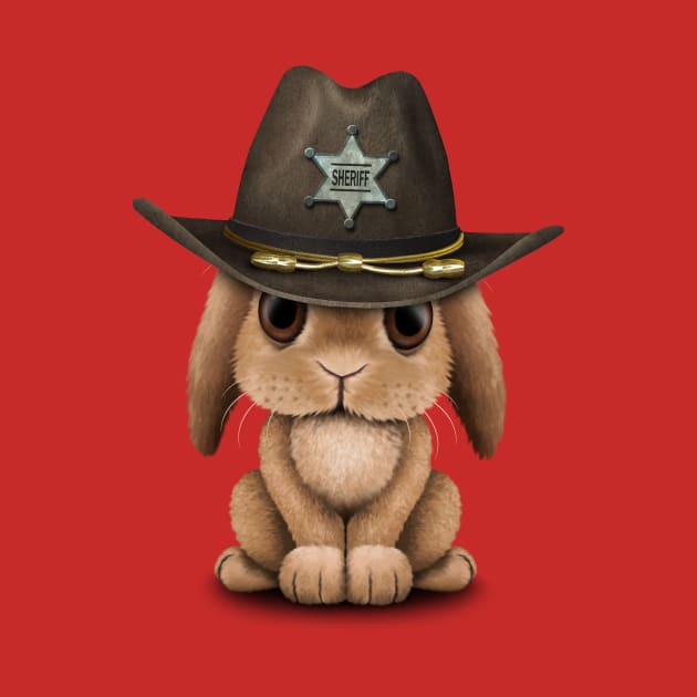 Cute Baby Bunny Rabbit Sheriff by jeffbartels