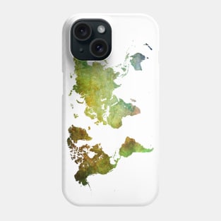 world map green Phone Case