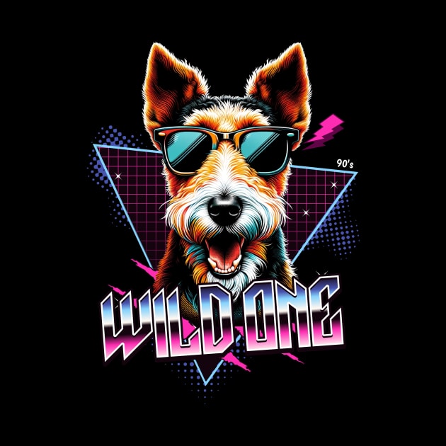 Wild One Fox Terrier Dog by Miami Neon Designs