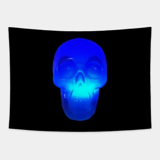 Blue Crystal Skull Tapestry