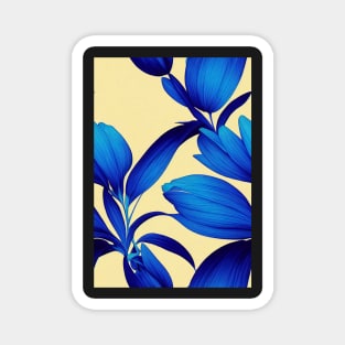 Beautiful Blue Floral pattern, for all those who love flowers #68 Magnet