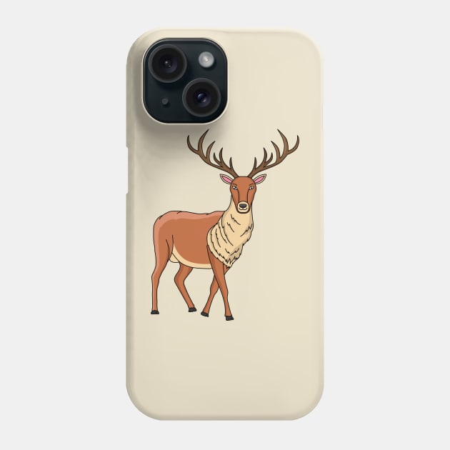 Reindeer cartoon illustration Phone Case by Cartoons of fun