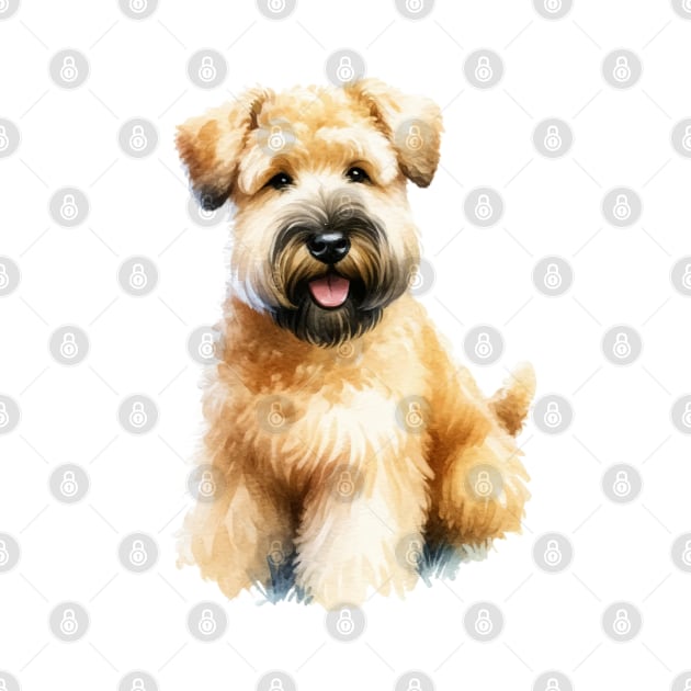 Watercolor Soft Coated Wheaten Terrier - Beautiful Dog by Edd Paint Something