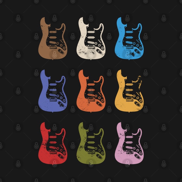 S-Style Electric Guitar Bodies Colorful Theme by nightsworthy