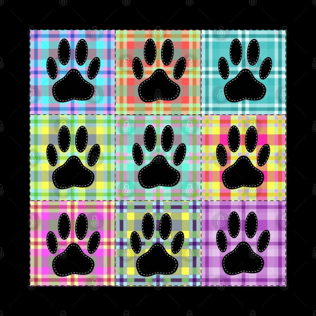 Dog Paw Pattern Quilt Print by Braznyc