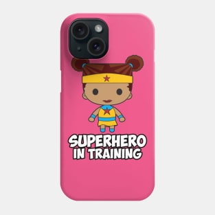 Superhero in Training - Girl of Color Phone Case