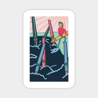 Seven of Swords Magnet