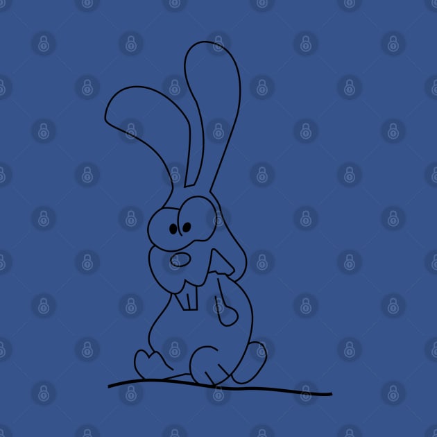 crazy sitting bunny by Guth