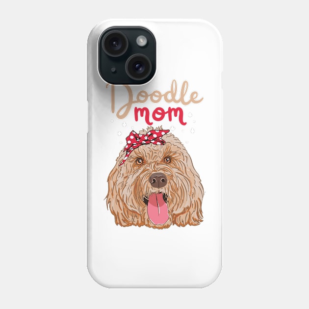 Doodle Mom Goldendoodle Dog Lover Art Phone Case by USProudness