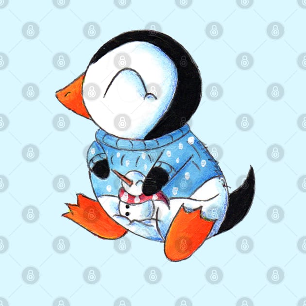 Sweater Penguin by KristenOKeefeArt