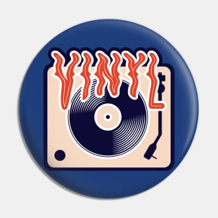 Vinyl Record Retro Old School Turntable Music Lover Pin