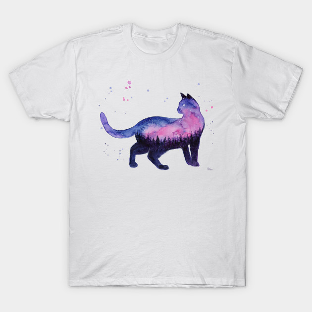 Galaxy Forest Cat Cat T Shirt Teepublic