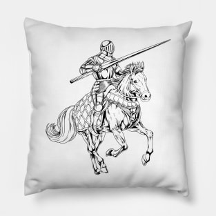 Medieval Knight on Horseback - Joust Pillow