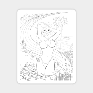 Coloring Page American Dream Magnet