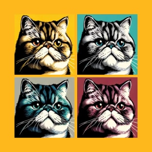 Exotic Shorthair Pop Art - Cat Lovers T-Shirt