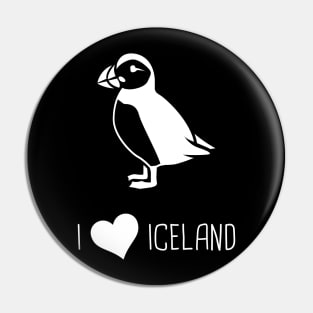 I Love Iceland | Puffin Design Pin
