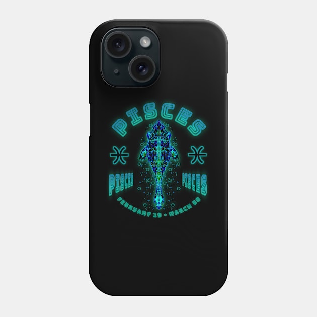 Pisces 9a Black Phone Case by Boogie 72