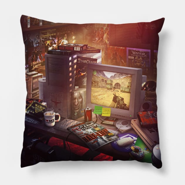 PC Master Race Pillow by Rachid Lotf