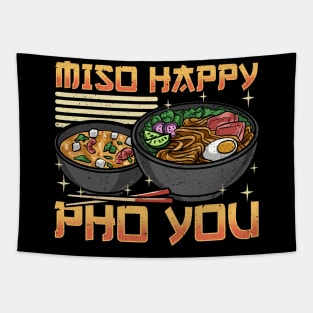 Funny Miso Happy Pho You Miso Soup Pun Tapestry