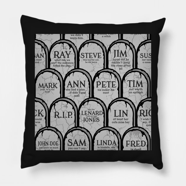 grave scallops Halloween tombstones Pillow by B0red